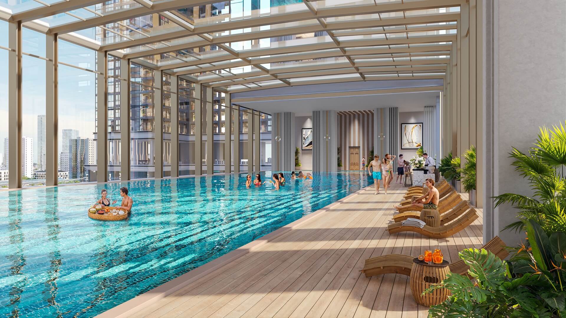 bể bơi 4 mùa dự án sun group ciputra