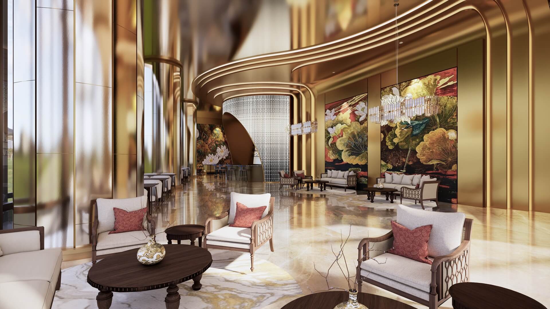 sảnh đón khách dự án sun group ciputra