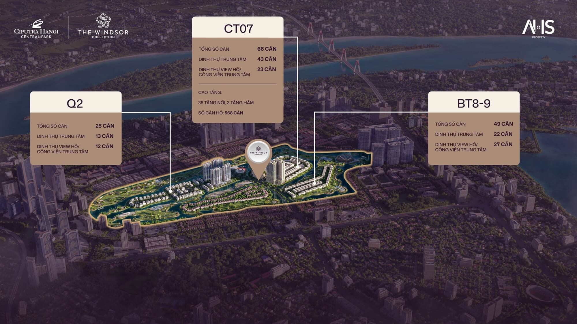 vị trí dự án the windsor collection ciputra tây hồ